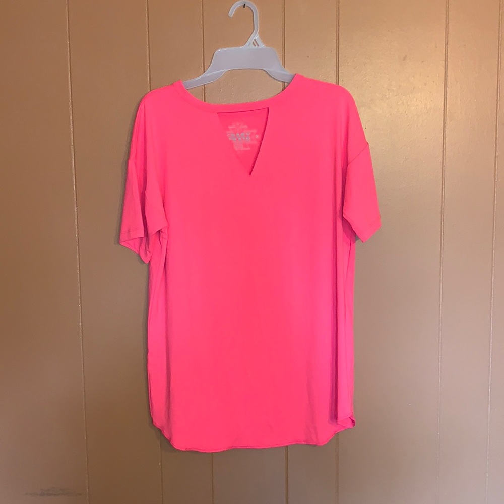 Pink Crazy Train T-shirt With A Triangle Cut On Chest Size Small Never Been Worn